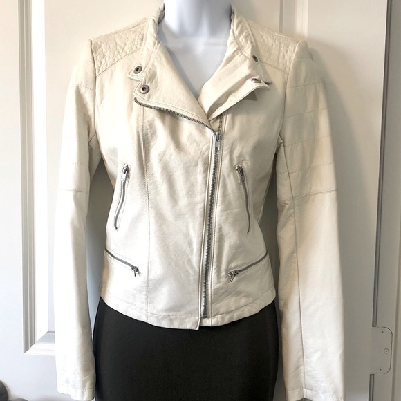 Forever 21 Jackets & Blazers - White Leather Jacket - Size S
